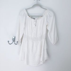 NEVER WORN WHITE GABE AND KATE LONG SLEEVE DRESS